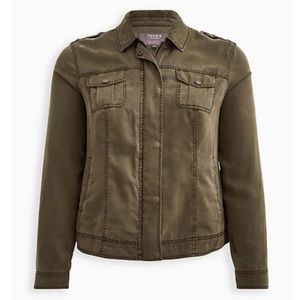 OLIVE TENCEL BOMBER